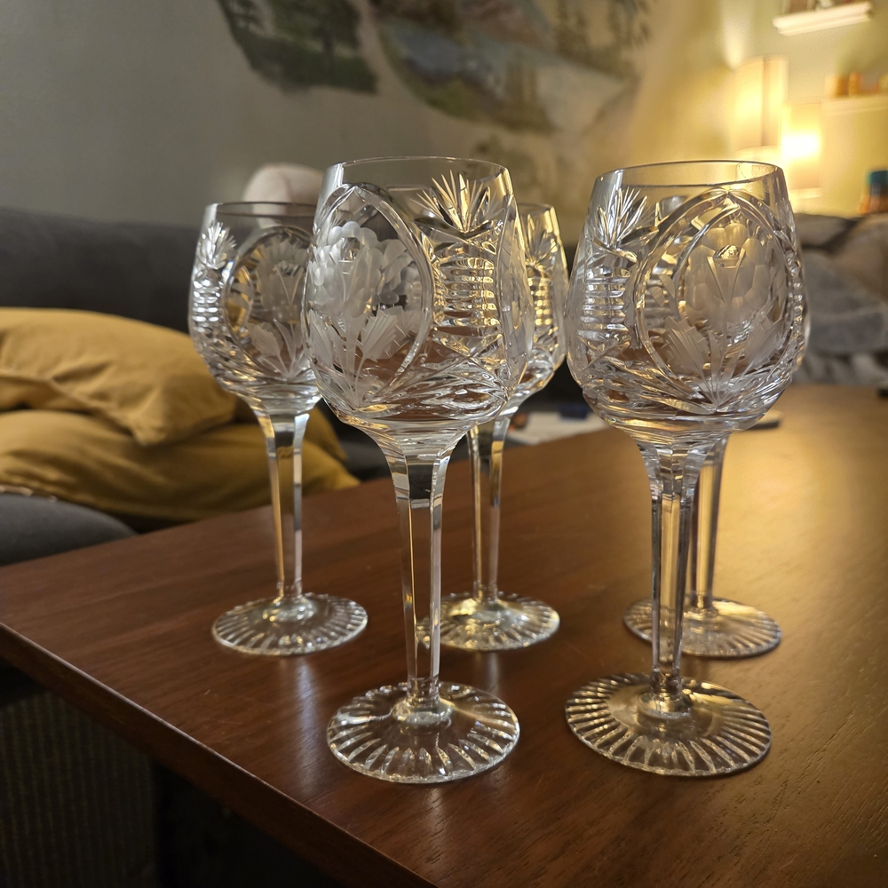 Elegant Crystal Wine Glass Set
